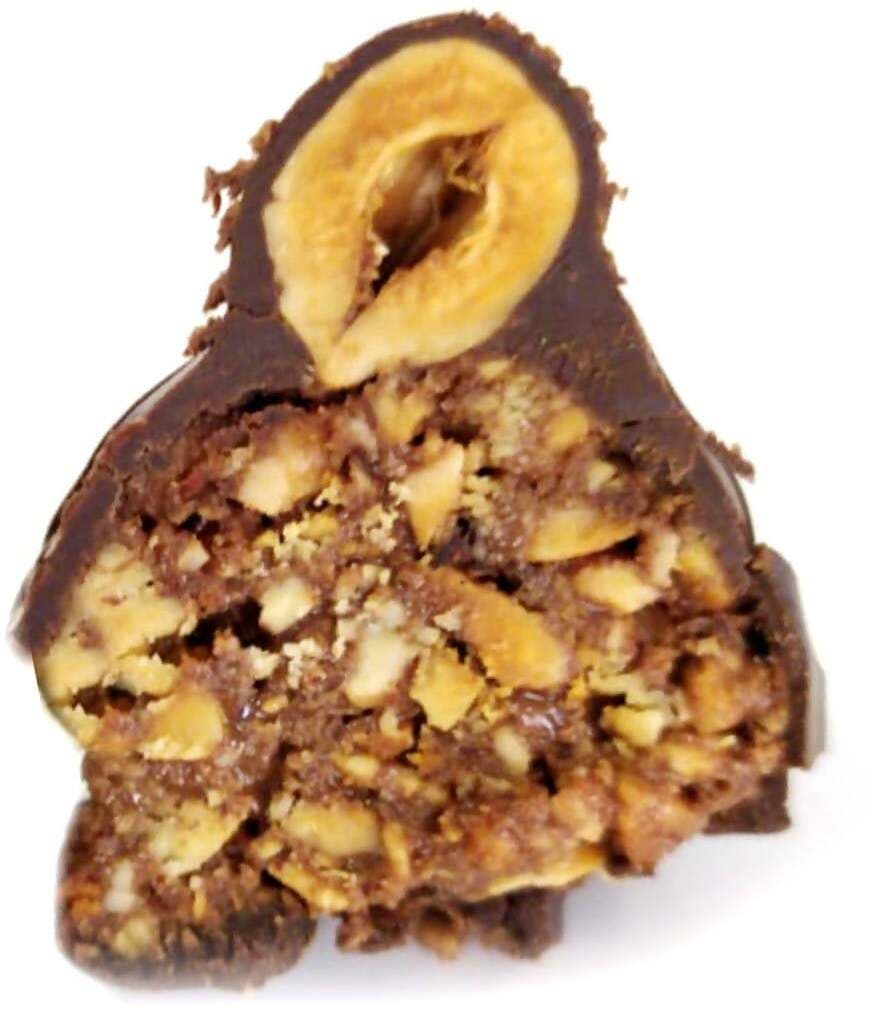 Pralina Artigianale "Bacio" Con Nocciole Tostate in Granella e Crema di Nocciole Ricoperta di Cioccolato Fondente Cioccolatini fatti a mano con Nocciola Siciliana in grani 300gr in Cioccolatini in confezione regalo Plaza cafè - Capo d’Orlando, commercioVirtuoso.it
