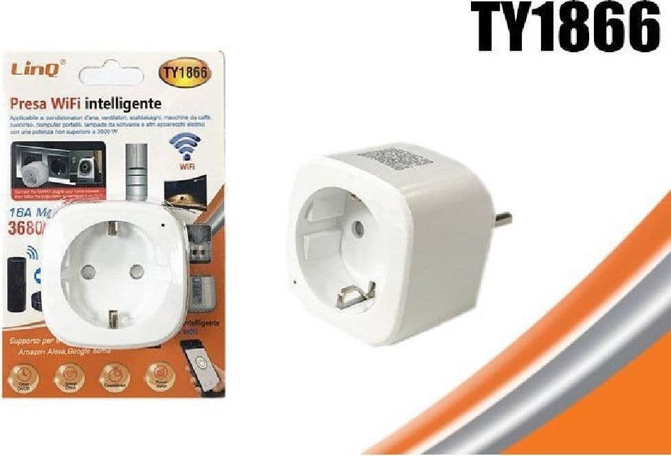 Presa Spina Schuko Adattatore Elettrica Intelligente Wifi 16a 3680 Watt Ty1866 Fai da te/Materiale elettrico/Prese elettriche ed accessori/Spine intelligenti e telecomandate Trade Shop italia - Napoli, Commerciovirtuoso.it