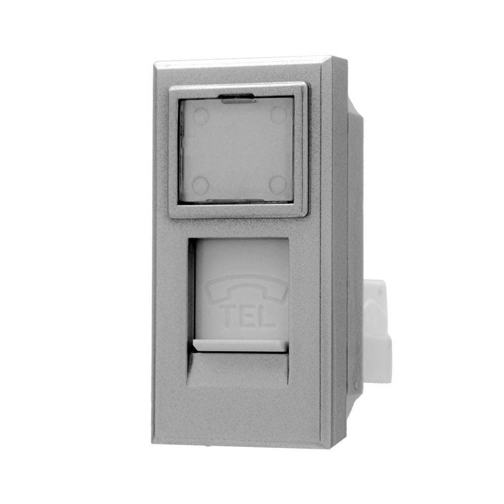 Presa-Telefonica-Plug-Rj11-Silver-Coperchio-Compatibile-Bticino-Axolute