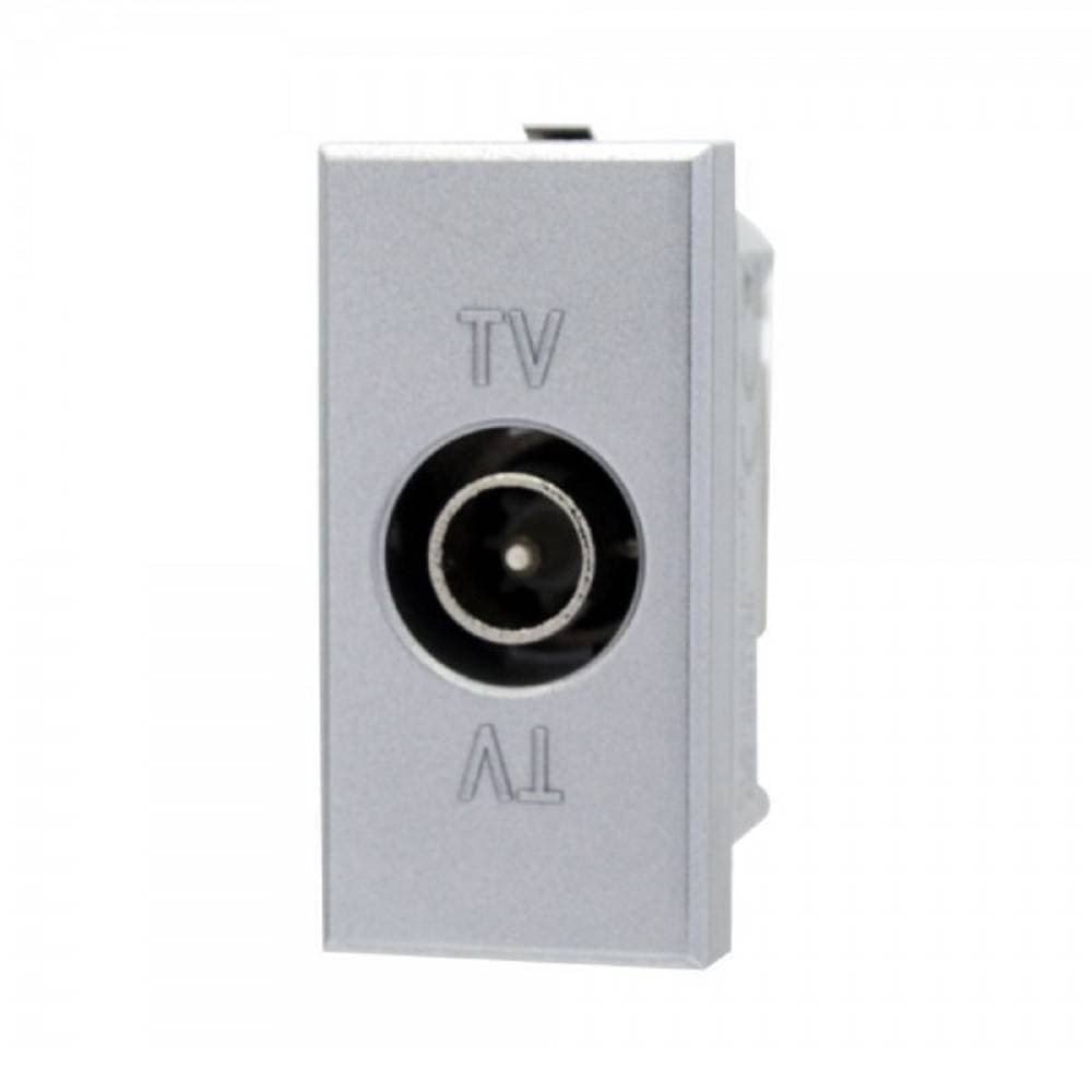 Presa-Tv-Connettore-Passante-Maschio-Silver-Compatibile-Bticino-Axolute