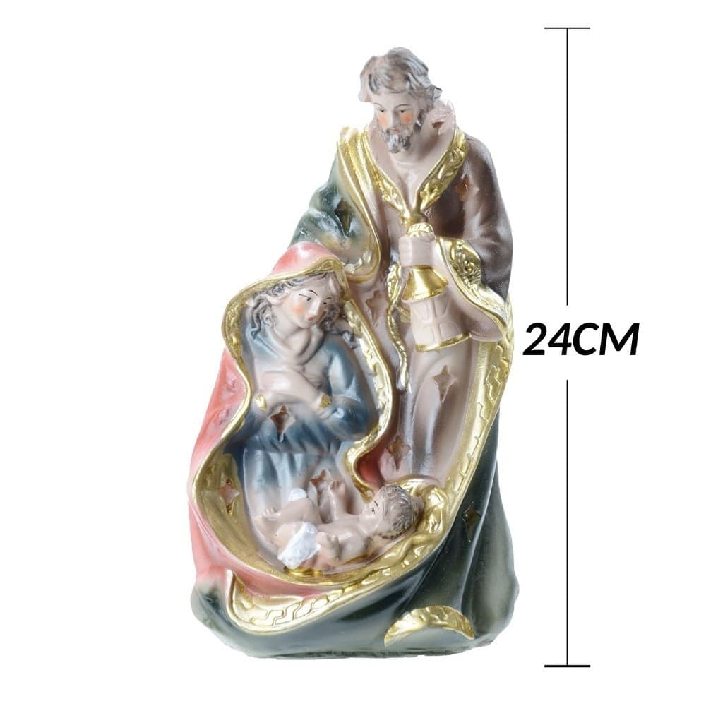 Presepe Nativit? In Resina Scenario Sacra Famiglia Decorazioni Natalizie 24cm Casa e cucina/Decorazioni per interni/Addobbi e decorazioni per ricorrenze/Decorazioni natalizie/Presepi/Statuine e fondali per il presepe Trade Shop italia - Napoli, Commerciovirtuoso.it