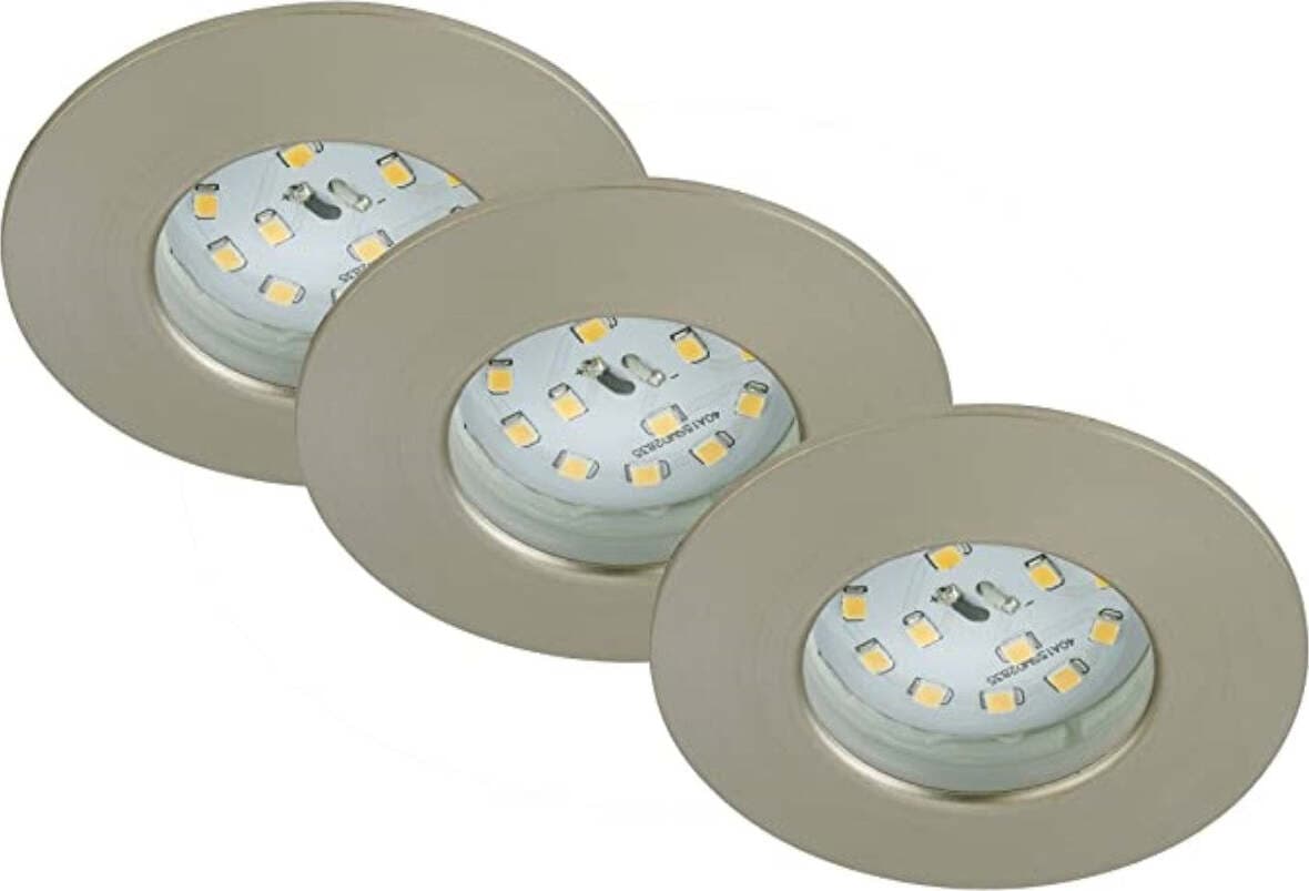 PRISMA---3-FARETTI-LED-DA-INCASSO-FISSI-3X5W-400LM-IP44---IN-PLASTICA-ROTONDI---COLORE-NICHEL-SARINATO