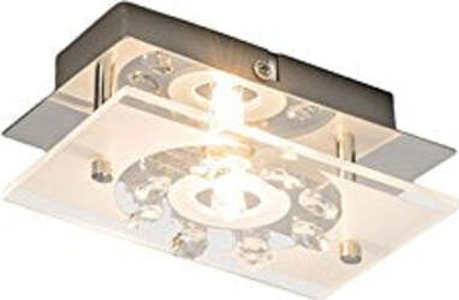 Prisma-Leuchten-Plafoniera-Bright-1---Moderno---Vetro/Metallo,---Cromo---Rettangolo---include-LED---G9---Max.-1-x-28-Watt