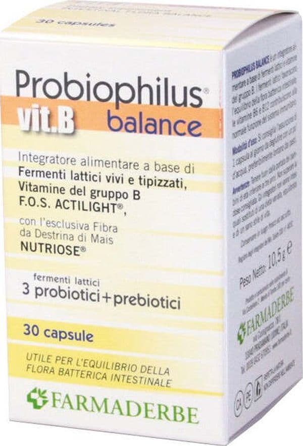 Probiophilus-Balance-+-Vit.B-integratore-alimentare-30-capsule-Farmaderbe