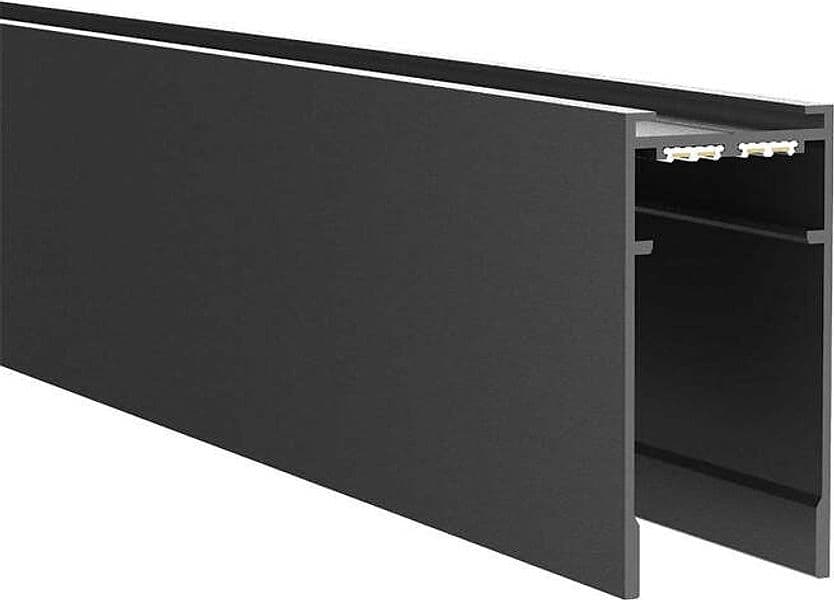 Profilo Superficie Incasso Per Binario Arca 100Cm Alluminio Nero