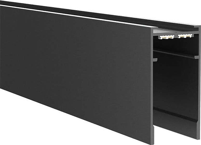Profilo-Superficie-Per-Binario-Arca-300Cm-Alluminio-Nero