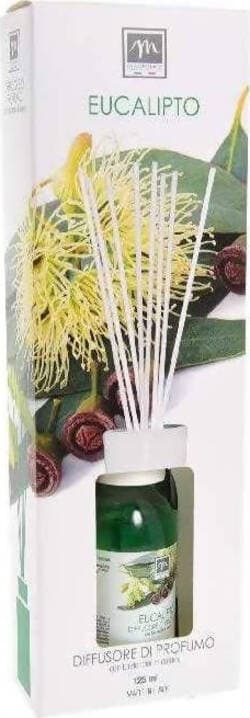 Profumo Ambienti EUCALIPTO 125 ml Diffusore d’essenza con Bastoncini Inclusi Made in Italy Mercury