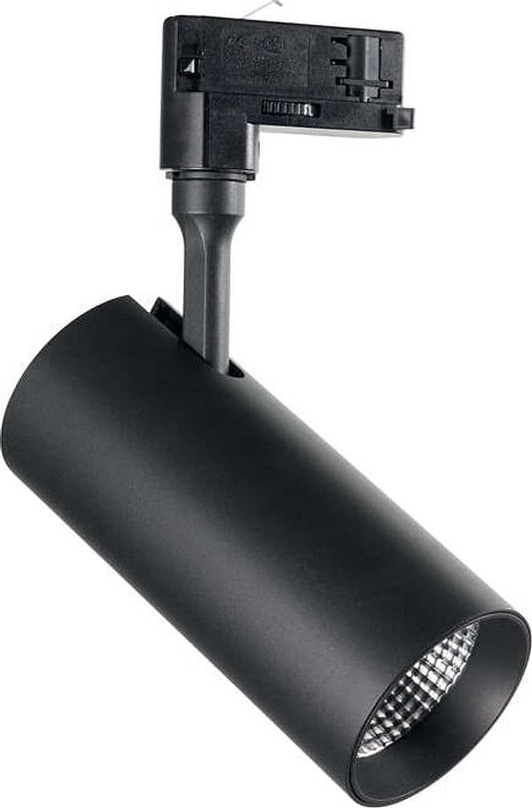 Proiettore Cilindrico Smile Alluminio Nero Led 20W 4000K Luce Naturale
