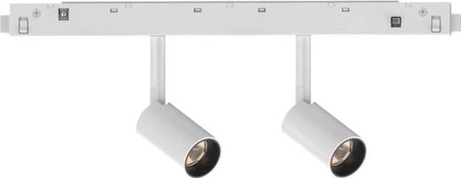 Proiettore-Regolabile-Dali-Ego-Alluminio-Bianco-2-Luci-Led-5W-3000K-Luce-Calda