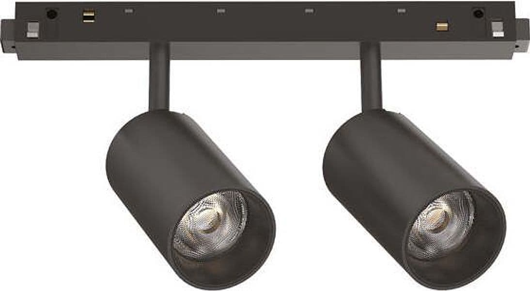 Proiettore-Regolabile-Dali-Ego-Alluminio-Nero-2-Luci-Led-16W-3000K-Luce-Calda
