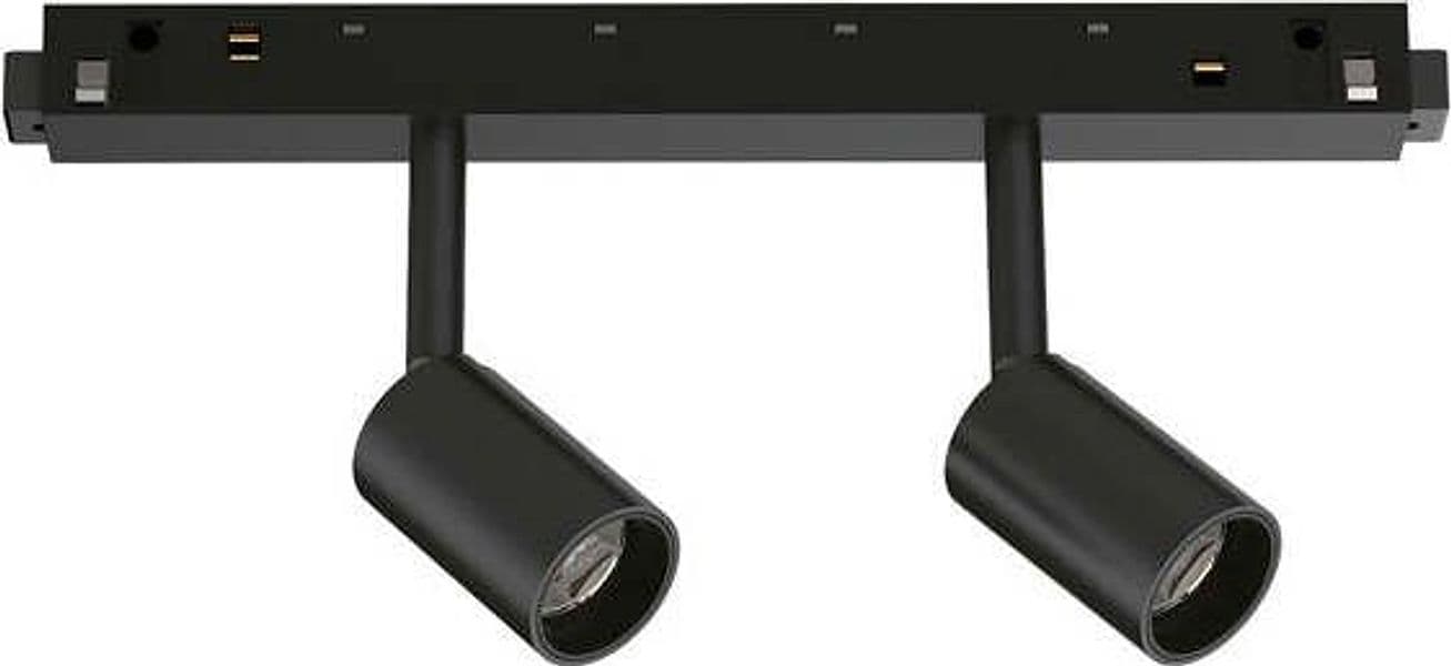 Proiettore-Regolabile-Dali-Ego-Alluminio-Nero-2-Luci-Led-5W-3000K-Luce-Calda