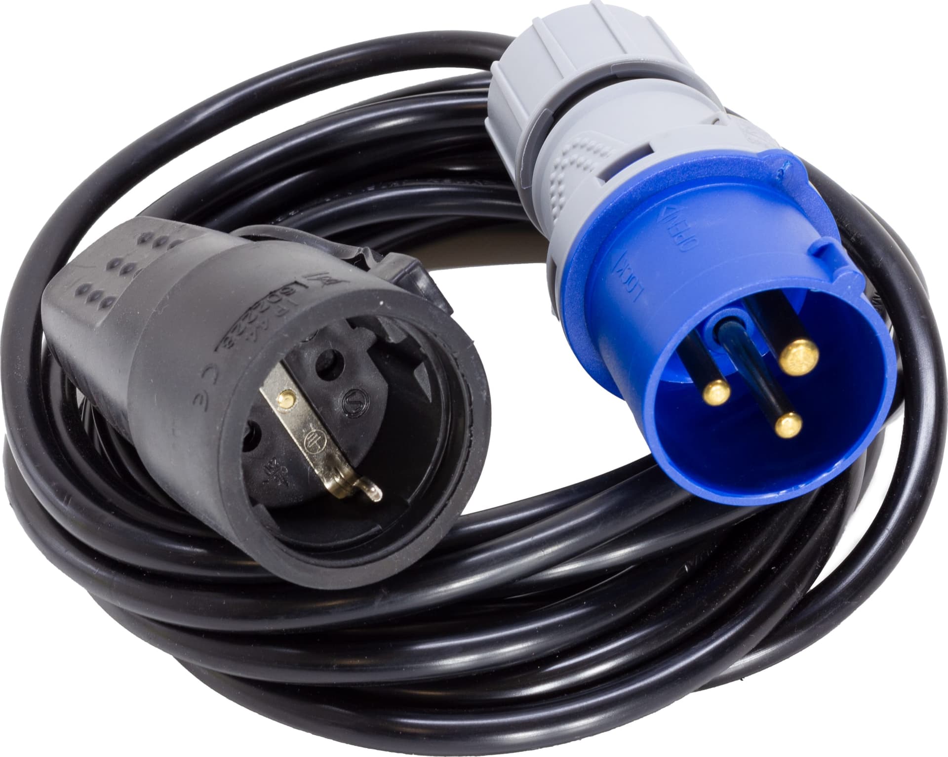 PROLUNGA ADATTATORE 10 METRI CON SPINA CEE E PRESA STANDARD TEDESCO - CAVO 3G1.5 - IP44 in Prolunghe CEE Elettrowatt - San Severino Marche, commercioVirtuoso.it