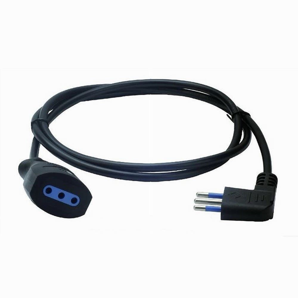 PROLUNGA LINEARE 5 METRI CON SPINA 10A 2P+T + PRESA 10A 2P+T CAVO 90° NERA 83280 in Prolunghe Trade Shop italia - Napoli, commercioVirtuoso.it