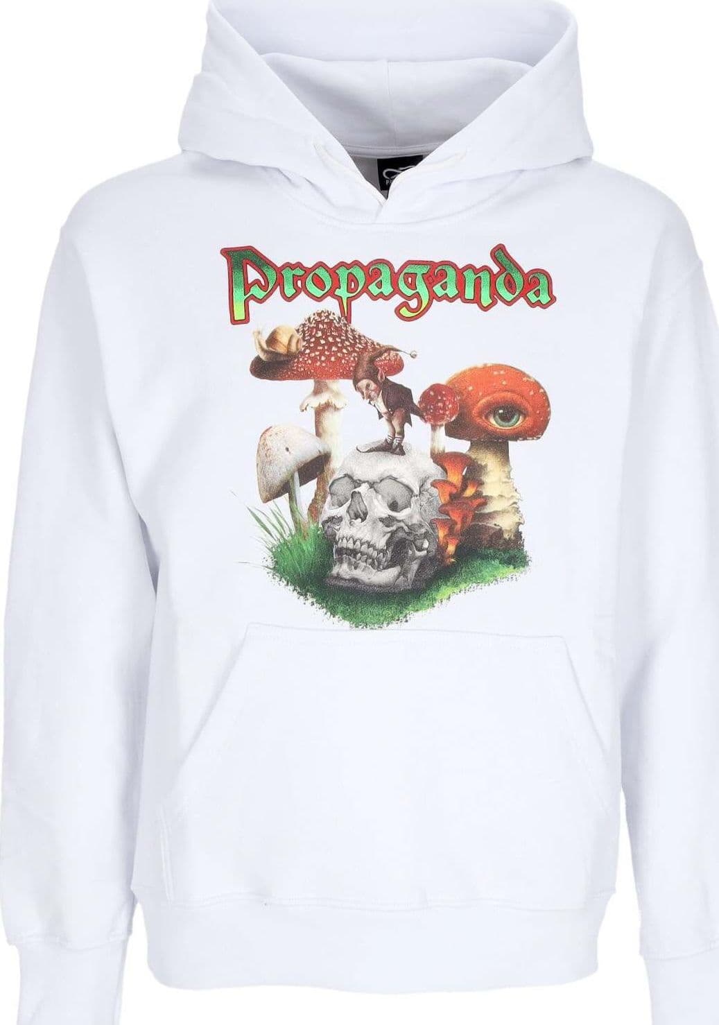 PROPAGANDA-Felpa-Cappuccio-Uomo-Amanita-Hoodie-White-da-uomo