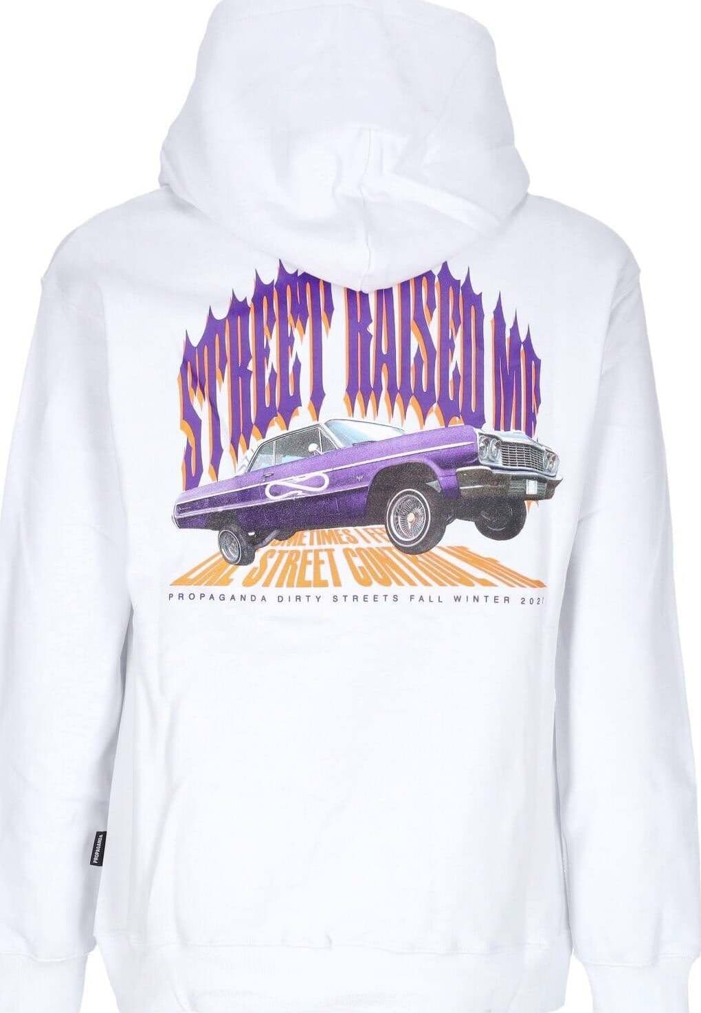 PROPAGANDA-Felpa-Cappuccio-Uomo-Chevy-Hoodie-White-da-uomo