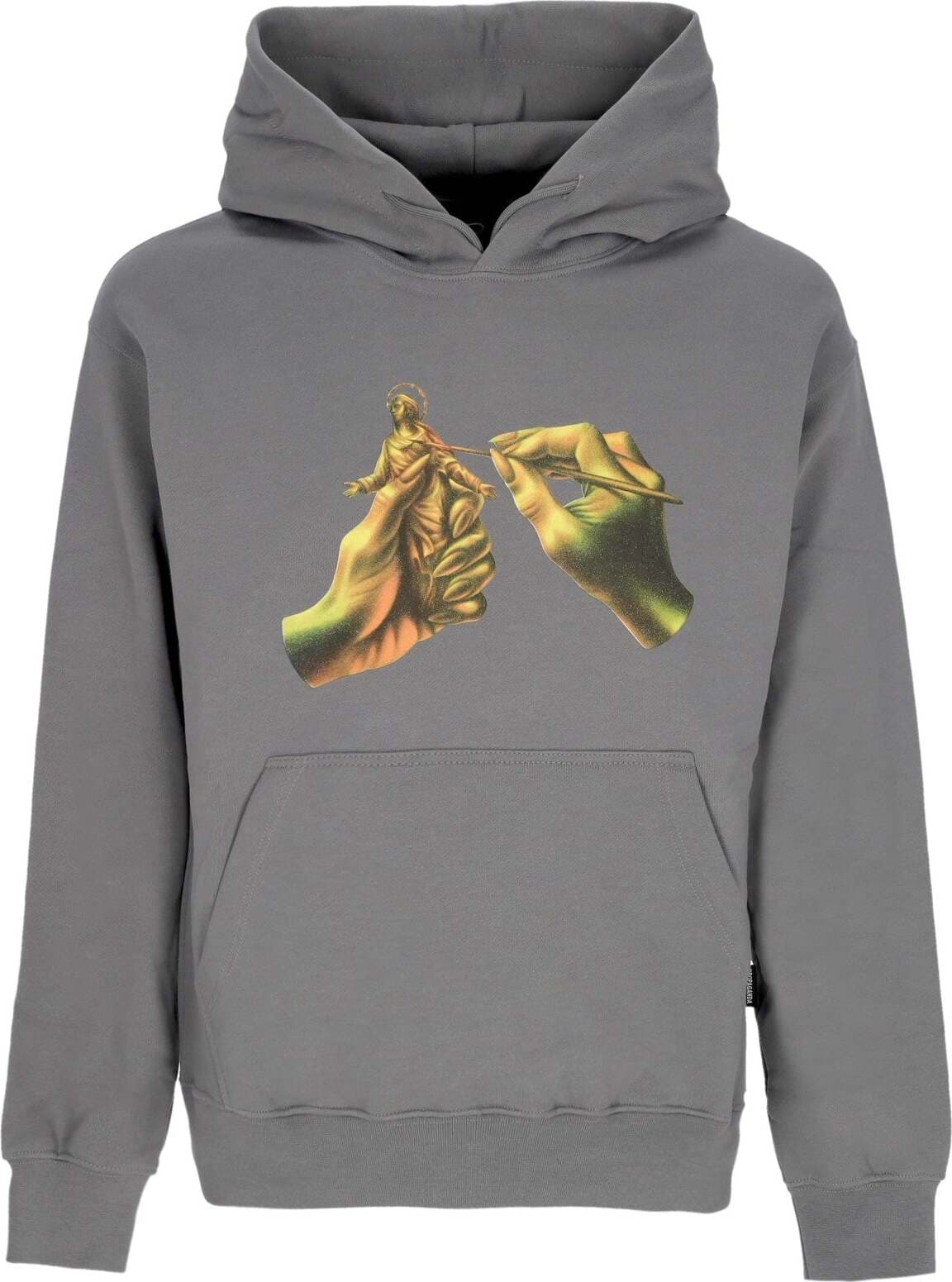 PROPAGANDA-Felpa-Cappuccio-Uomo-Dominet-Hoodie-Grey-da-uomo