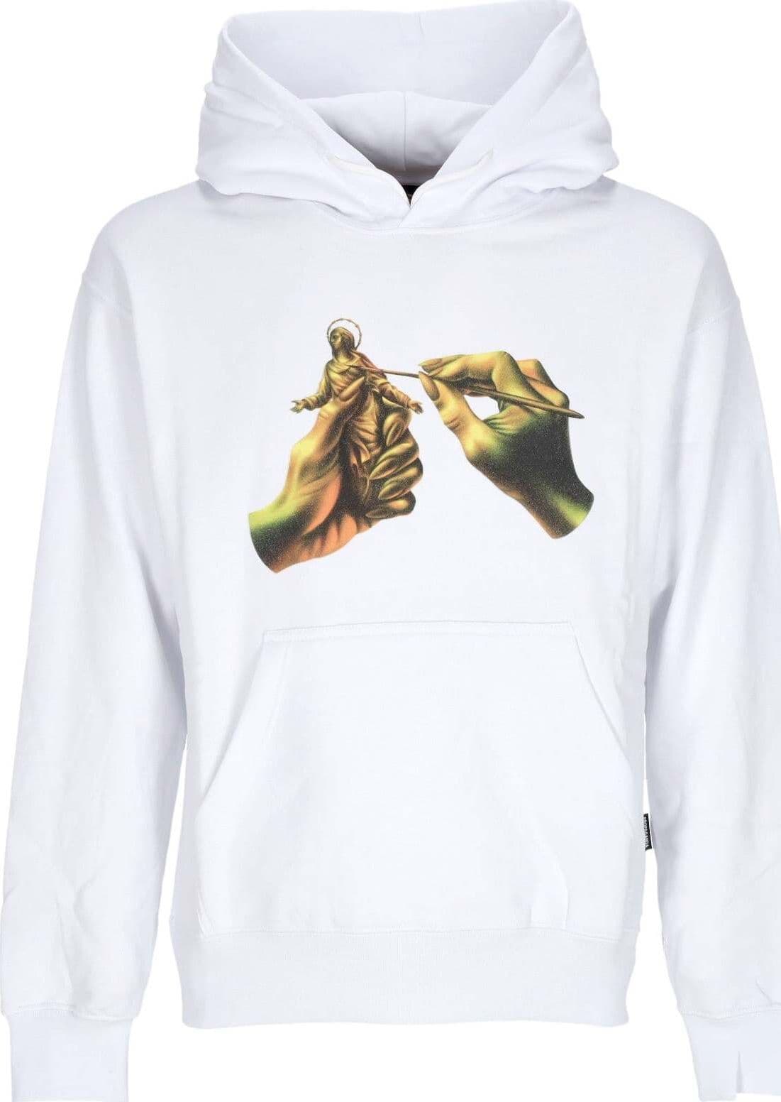 PROPAGANDA-Felpa-Cappuccio-Uomo-Dominet-Hoodie-White-da-uomo