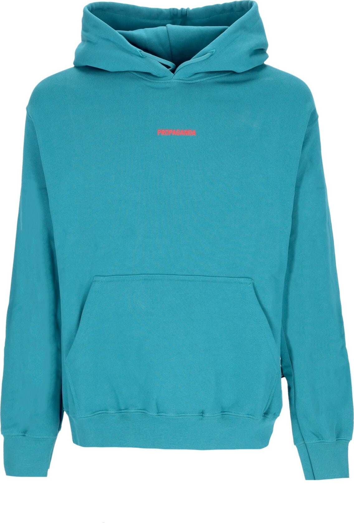 PROPAGANDA-Felpa-Cappuccio-Uomo-Ribs-Skin-Hoodie-Petrol-da-uomo
