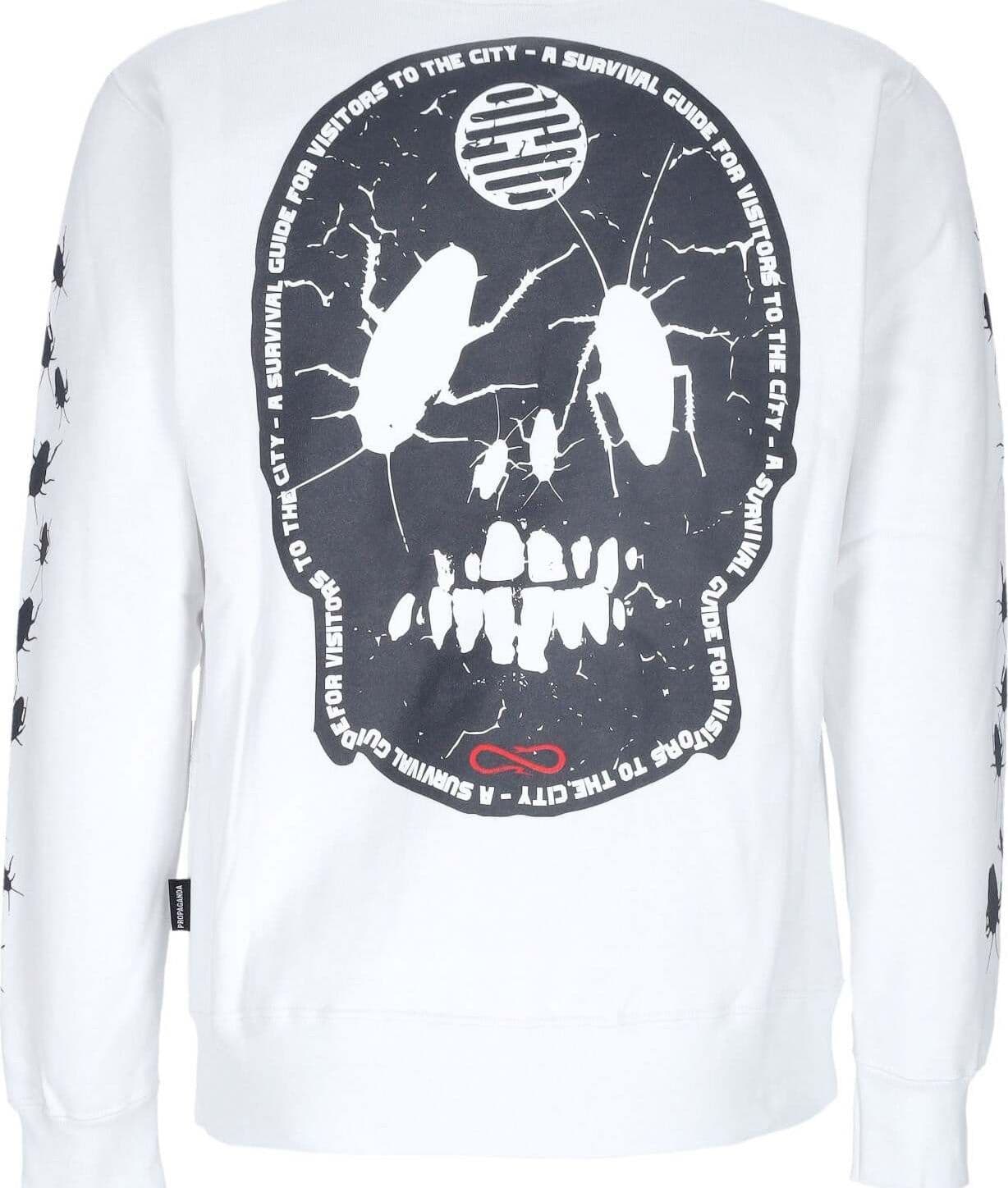 PROPAGANDA-Felpa-Girocollo-Uomo-Rank-Crewneck-White-da-uomo