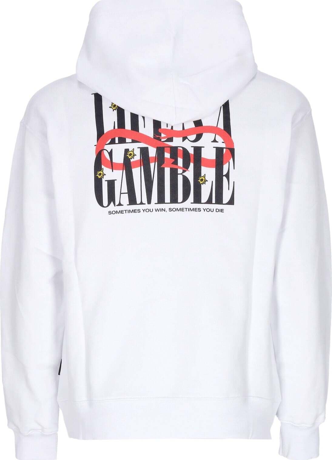 PROPAGANDA-Felpa-Leggera-Cappuccio-Uomo-Roulette-Hoodie-White-da-uomo