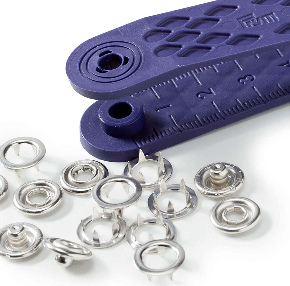 PRYM---10-PEZZI---BOTTONI-DA-RIBADIRE-10MM-A-PRESSIONE---COLORE-ARGENTO
