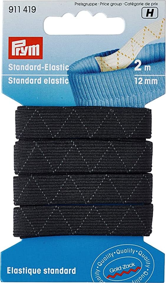 PRYM---2mt---NASTRO-ELASTICO-LAVABILE-COLORE-NERO-12MM