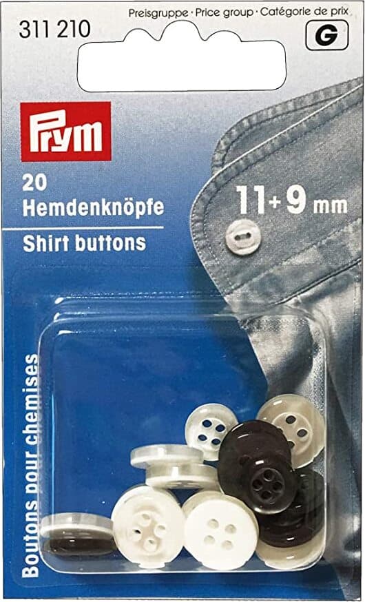 PRYM---30-PEZZI---BOTTONI-IN-PLASTICA-PER-CAMICIE-11-9MM---COLORE-PERLATO