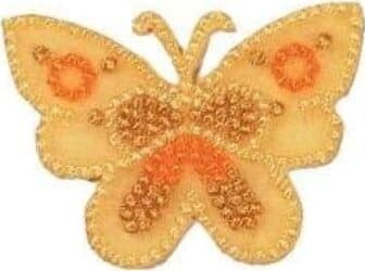 PRYM---ETICHETTA-RICAMATA-FORMA-FARFALLA-COLORE-GIALLO---APPLICAZIONE-TERMOADESIVA