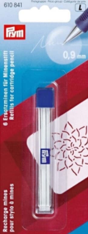 PRYM---RICAMBI-PER-MATITA-CON-CARTUCCIA---COLORE-BIANCO-Ø0,9MM