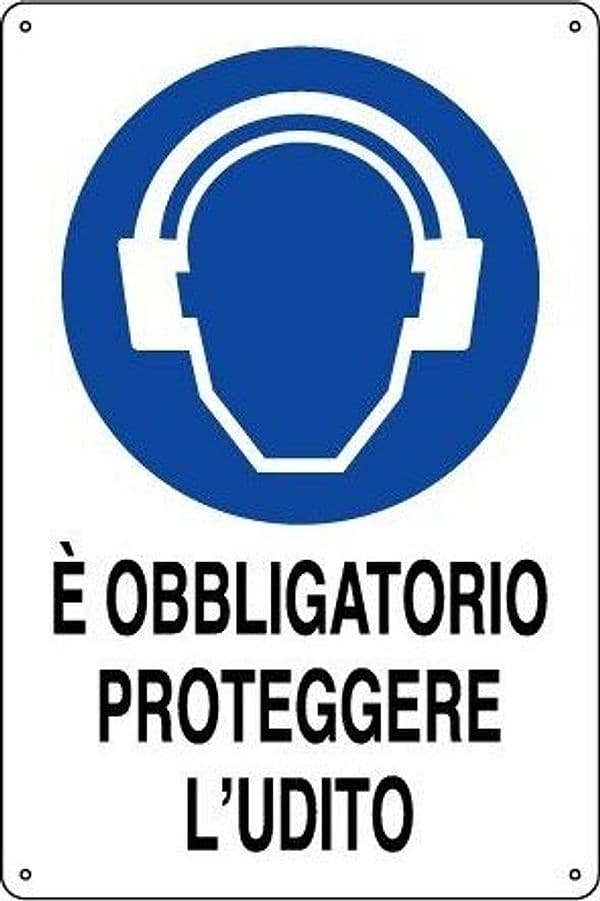 PUBBLICENTRO---CARTELLO-E'-OBBLIGATORIO-PROTEGGERE-L'UDITO-300X200mm-IN-ALLUMINIO