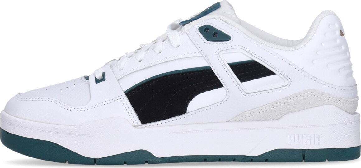 PUMA-Scarpa-Bassa-Uomo-Slipstream-Suede-Fs-White/black/varsity-Green-da-uomo
