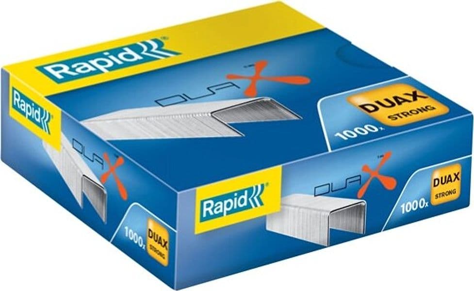 Punti Rapid DUAX - metallo - Rapid - conf. 1000 pezzi Cancelleria e prodotti per ufficio/Archivio ufficio e accessori per scrivania/Spillatrici e perforatrici/Graffette Eurocartuccia - Pavullo, Commerciovirtuoso.it
