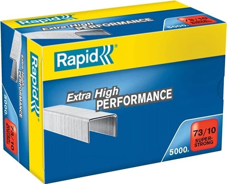 Punti Rapid Super Strong - 73-10 - acciaio zincato - metallo - Rapid - conf. 5000 pezzi Cancelleria e prodotti per ufficio/Archivio ufficio e accessori per scrivania/Spillatrici e perforatrici/Graffette Eurocartuccia - Pavullo, Commerciovirtuoso.it