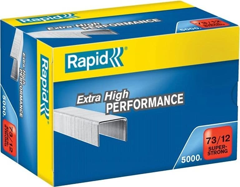 Punti Rapid Super Strong - 73-12 - acciaio zincato - metallo - Rapid - conf. 5000 pezzi Cancelleria e prodotti per ufficio/Archivio ufficio e accessori per scrivania/Spillatrici e perforatrici/Graffette Eurocartuccia - Pavullo, Commerciovirtuoso.it