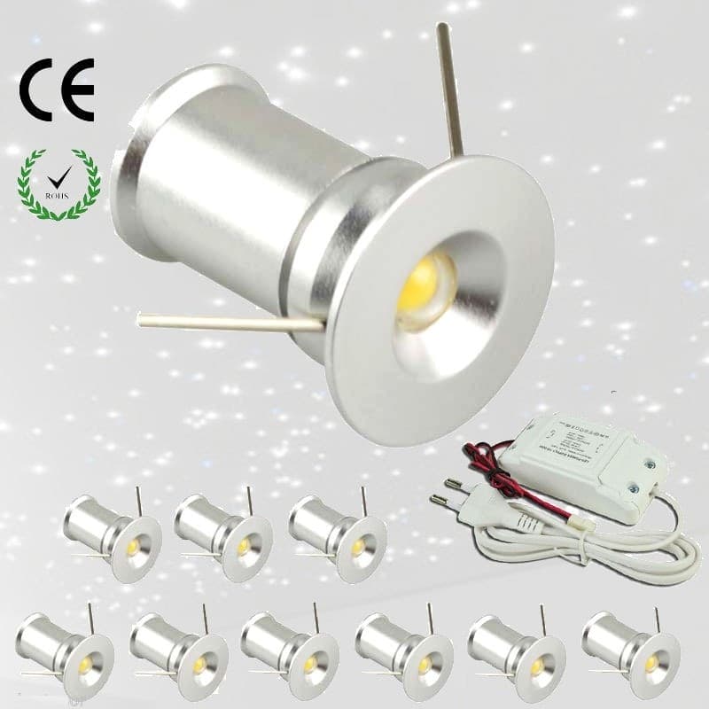 PUNTO LUCE 9 LED SOFFITTO CIELO STELLATO BIANCO FREDDO CALDO NATURALE BLU 1W Trade Shop italia - Napoli, Commerciovirtuoso.it