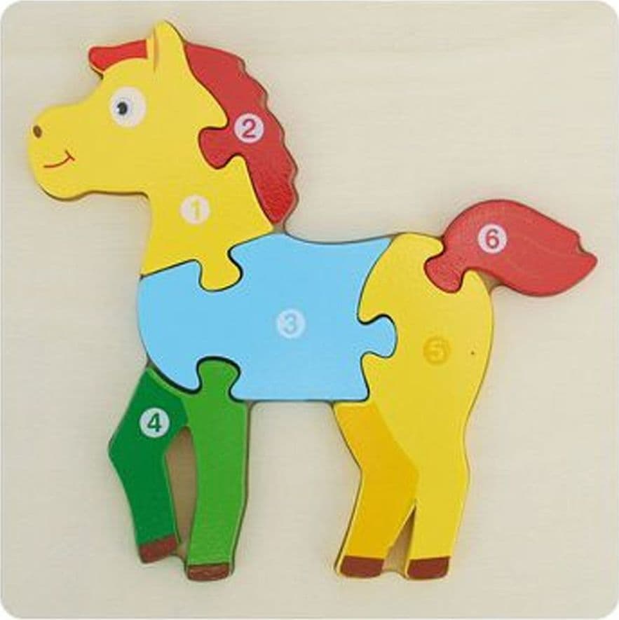 Puzzle 3d Blocchi Legno Forma Di Cavallo Educativo Colorato Gioco Bambini Animali in Puzzle 3D Trade Shop italia - Napoli, commercioVirtuoso.it