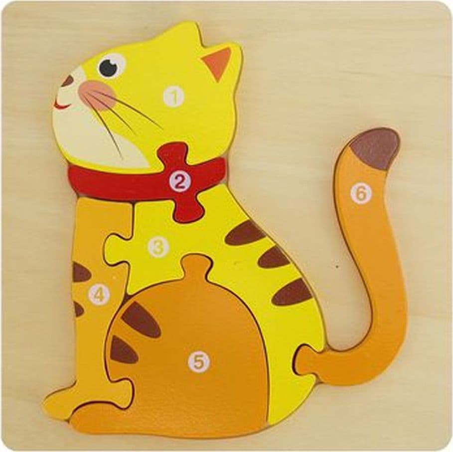 Puzzle 3d Blocchi Legno Forma Gattino Educativo Colorato Gioco Bambini Animali in Puzzle 3D Trade Shop italia - Napoli, commercioVirtuoso.it