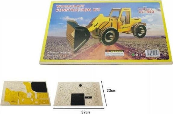 PUZZLE 3D LEGNO ESCAVATORE MODELLINO MODELLISMO COLLEZIONE GIOCO BAMBINI 07344