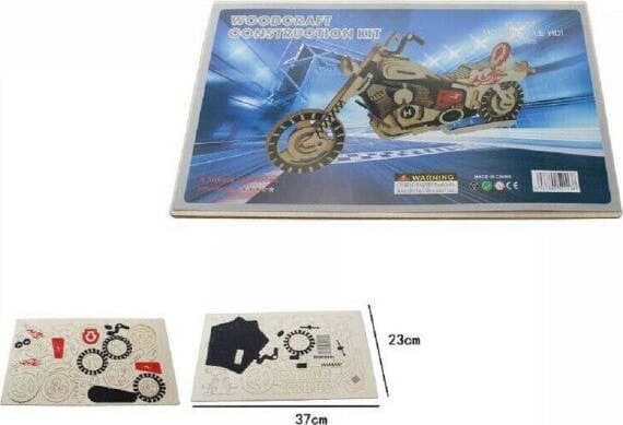 PUZZLE 3D LEGNO MOTOCICLETTA MODELLINO MODELLISMO COLLEZIONE GIOCO BAMBINI 07343
