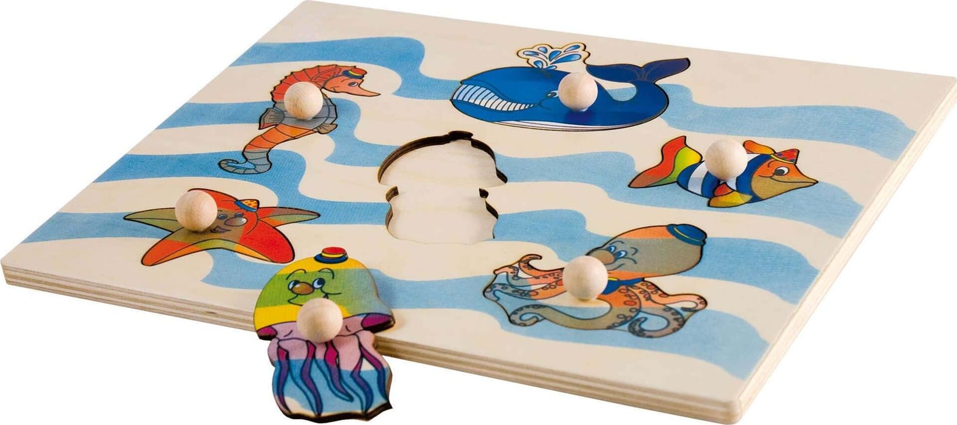 Puzzle A Incastri - Animali Marini in Legno Gioco per Bambini Dida in Puzzle di legno Dida - Ragusa, commercioVirtuoso.it