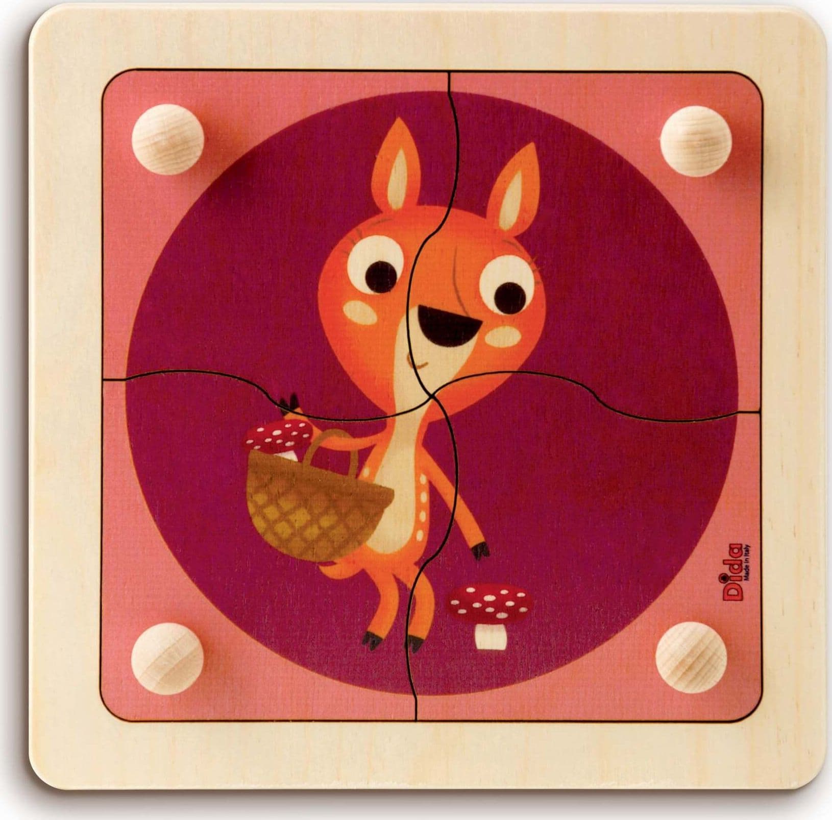 Puzzle Cerbiatto in Legno Gioco per Bambini Dida in Puzzle di legno Dida - Ragusa, commercioVirtuoso.it