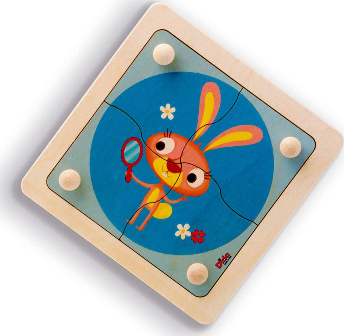 Puzzle Coniglio in Legno Gioco per Bambini Dida