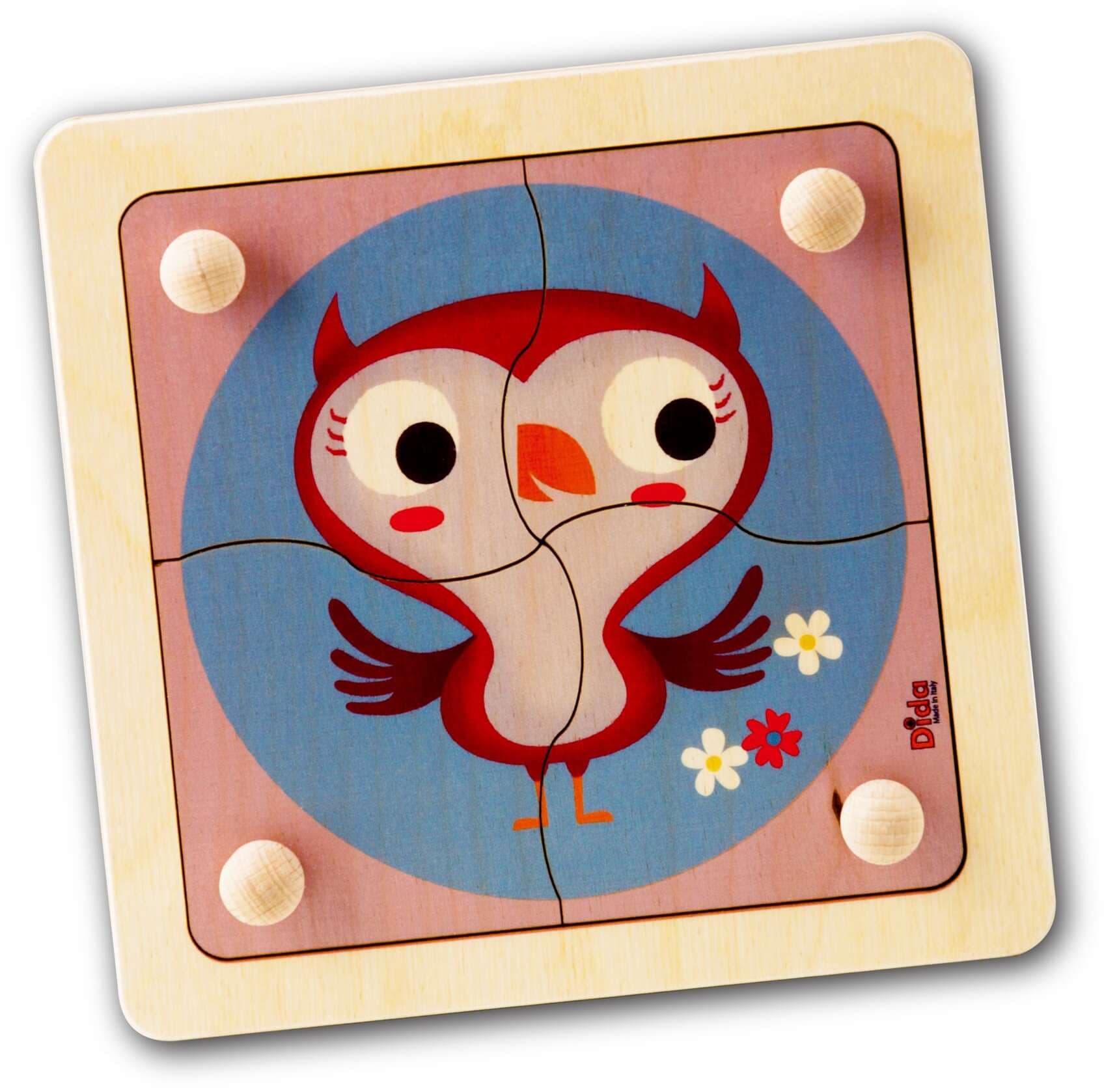 Puzzle Gufetto in Legno Gioco per Bambini Dida in Puzzle di legno Dida - Ragusa, commercioVirtuoso.it