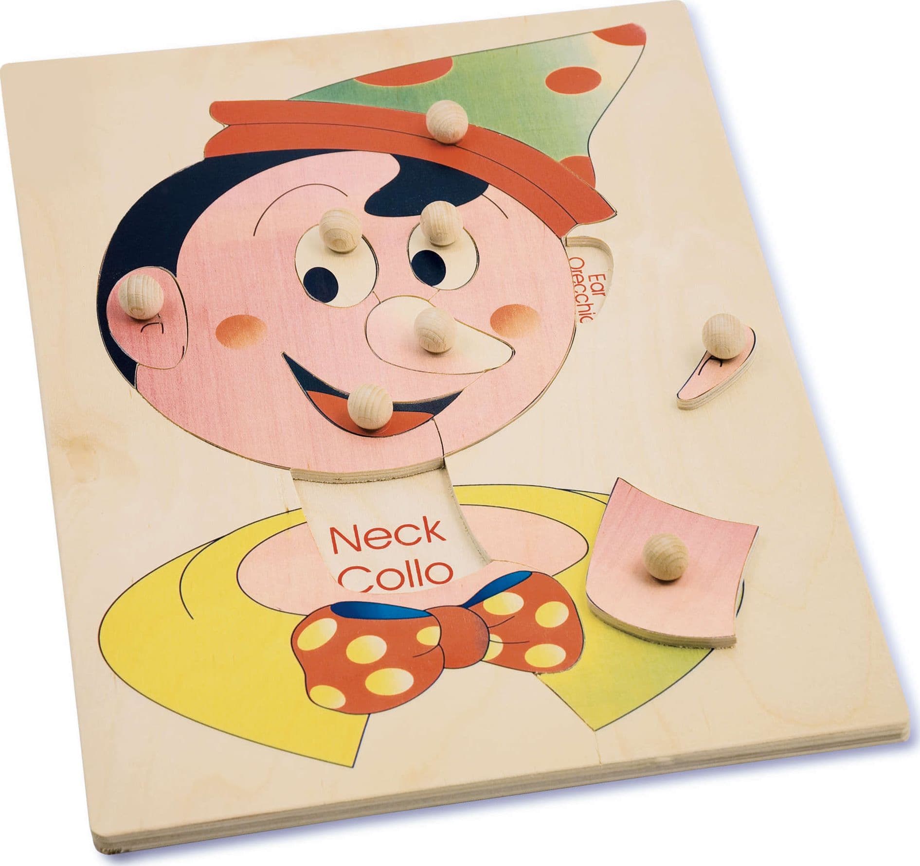 Puzzle Pinocchio - Schema Viso in Legno per Bambini Dida in Puzzle di legno Dida - Ragusa, commercioVirtuoso.it