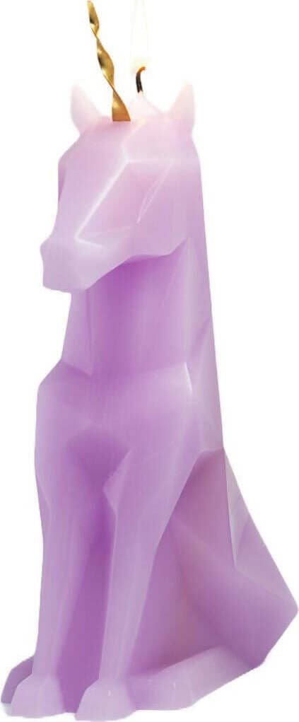 Pyropet Einar Candela a Forma Di Unicorno Lilla13 X 6,5 X 20,3 Cm Candela Con Scheletro in Alluminio 54celsius