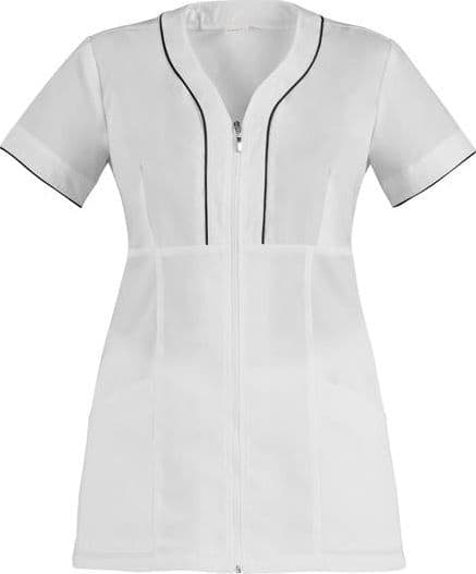Casacca Pines Bianco Casacca Donna Manica Corta Inserti in Rete Elasticizzata Estetista Medicale in Uniformi sanitarie - giacche Dresswork - Como, commercioVirtuoso.it