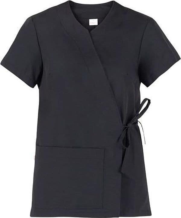 Kimono Ilaria Nero Casacca Donna Manica Corta con Tascone in Uniformi sanitarie - giacche Dresswork - Como, commercioVirtuoso.it