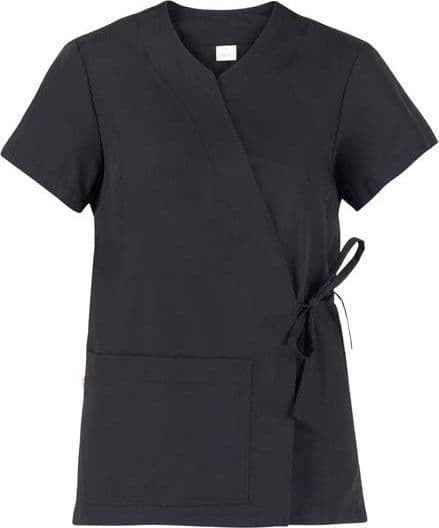 Kimono Ilaria Nero Casacca Donna Manica Corta con Tascone in Uniformi sanitarie - giacche Dresswork - Como, commercioVirtuoso.it