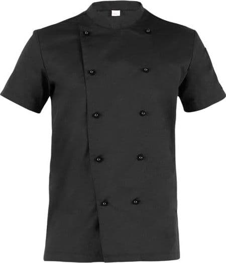 Giacca Cuoco Tommaso Nero Bottoni Estraibili Doppio Petto Giacca Chef Manica Corta in Giacche da chef Dresswork - Como, commercioVirtuoso.it