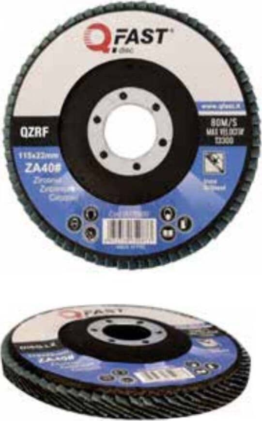 QFAST---DISCO-LAMELLARE-ALLO-ZIRCONIO-Ø115x22MM-GRANA-100---LUNGA-DURATA-E-RESISTENZA-ALLO-SFILACCIAMENTO